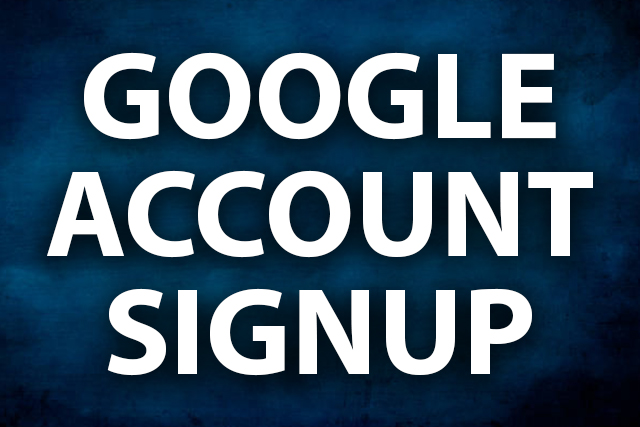 New Google Account Signup