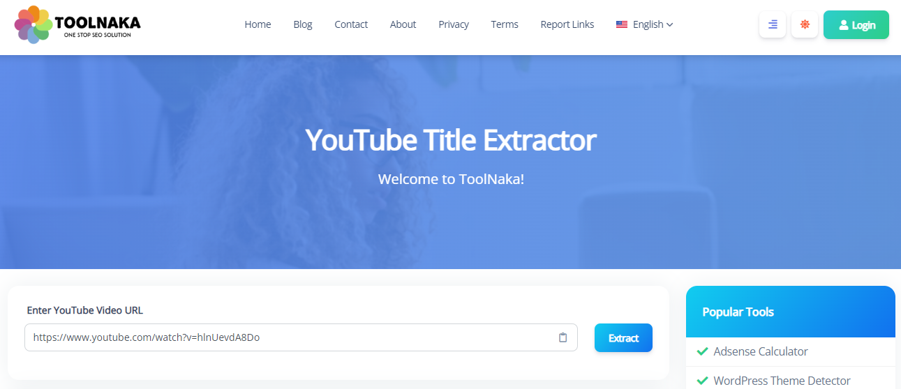 YouTube Title Extractor